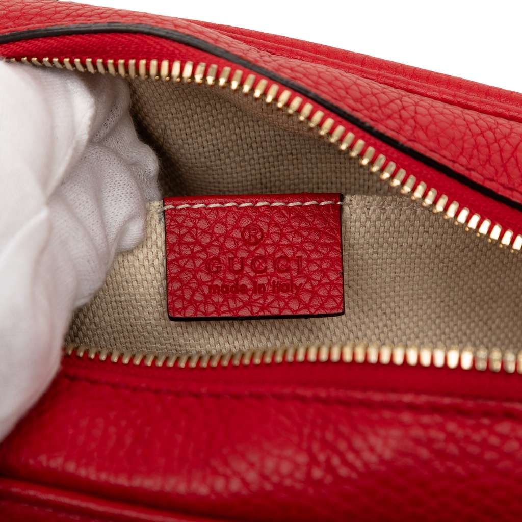 Gucci Leather Soho Disco Crossbody Red Leather Good condition - Box View