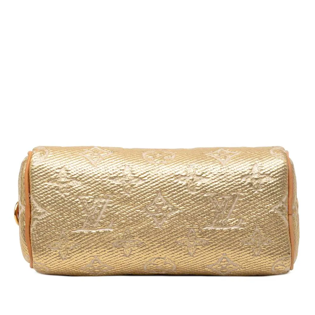 Louis Vuitton Monoglam Nano Speedy Bandouliere Gold Canvas Very good - Inside View
