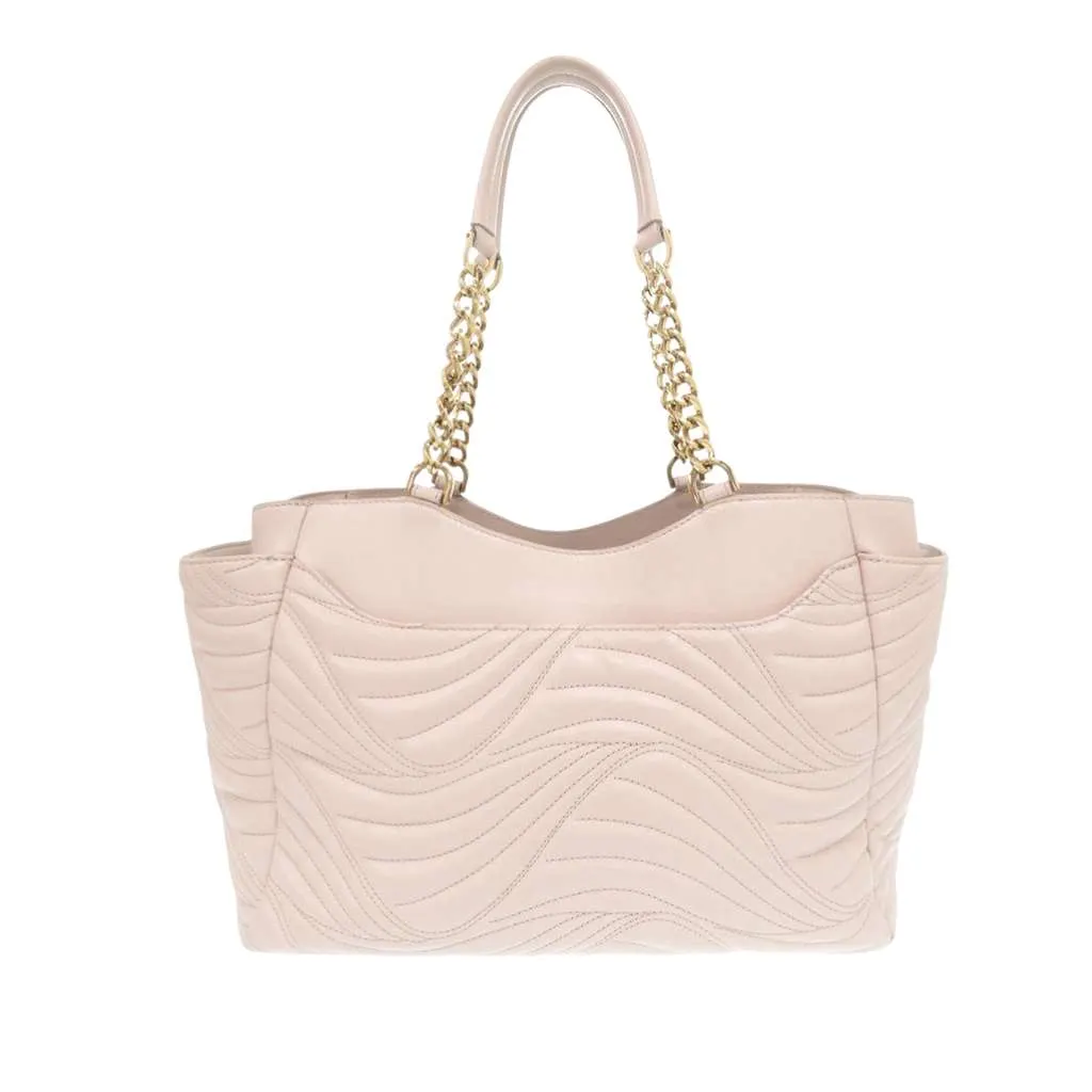 Salvatore Ferragamo Quilted Leather Lianne Tote Pink Leather Very good - Back View