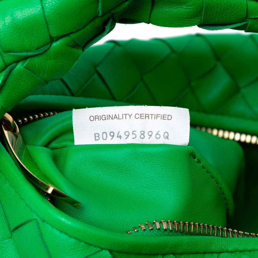 Bottega Veneta Mini Nappa Intrecciato Jodie Green Leather Good condition - Box View