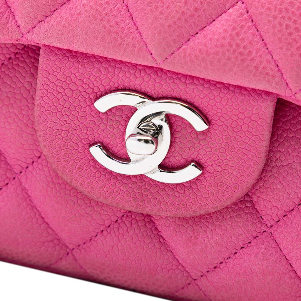 Chanel Jumbo Classic Caviar Double Flap Pink Leather Fair condition - Box View