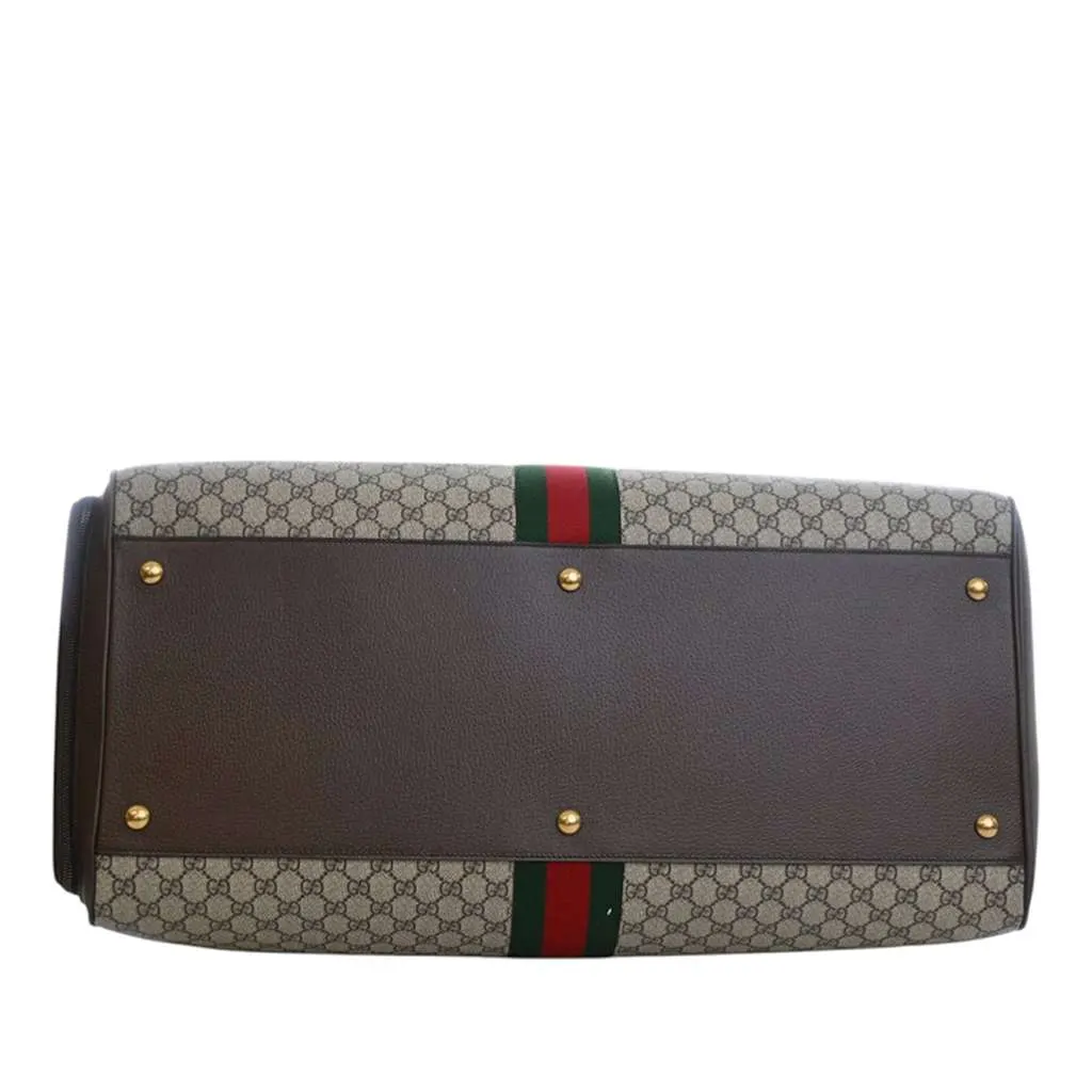 Gucci Large GG Supreme Web Savoy Bowling Bag Beige Canvas Very good - Box View