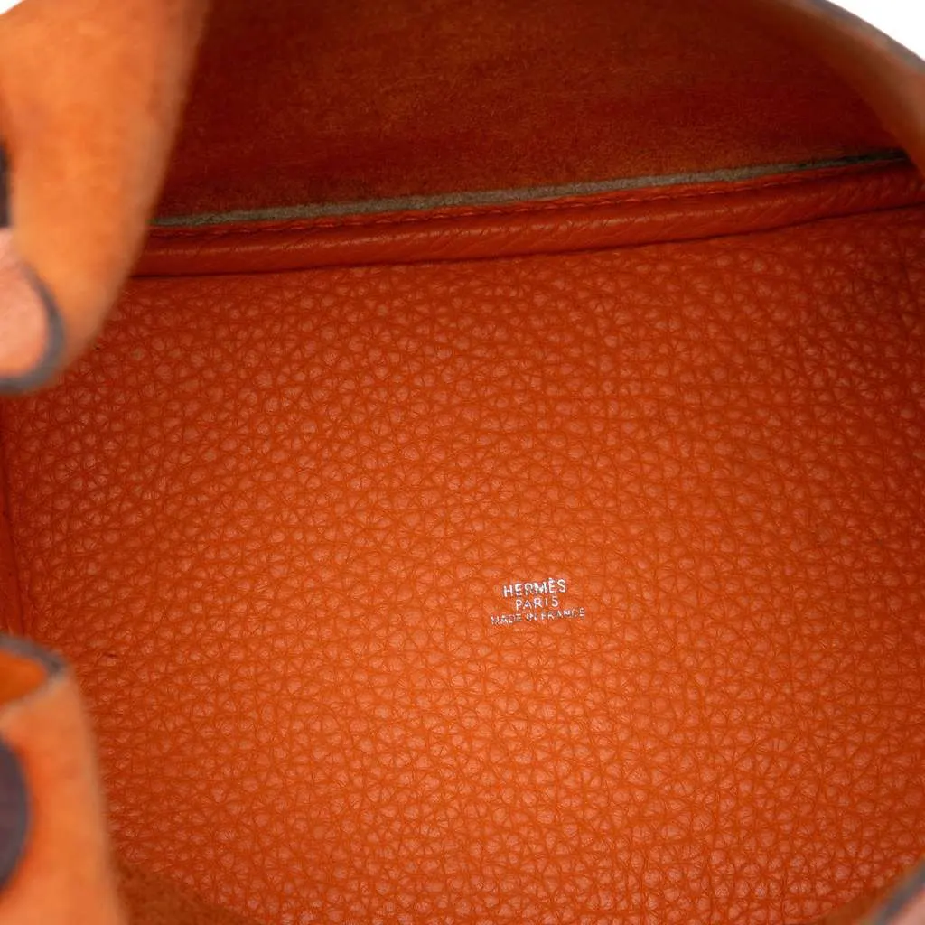 Hermès Bicolor Clemence Picotin 18 Orange Leather Very good - Model View