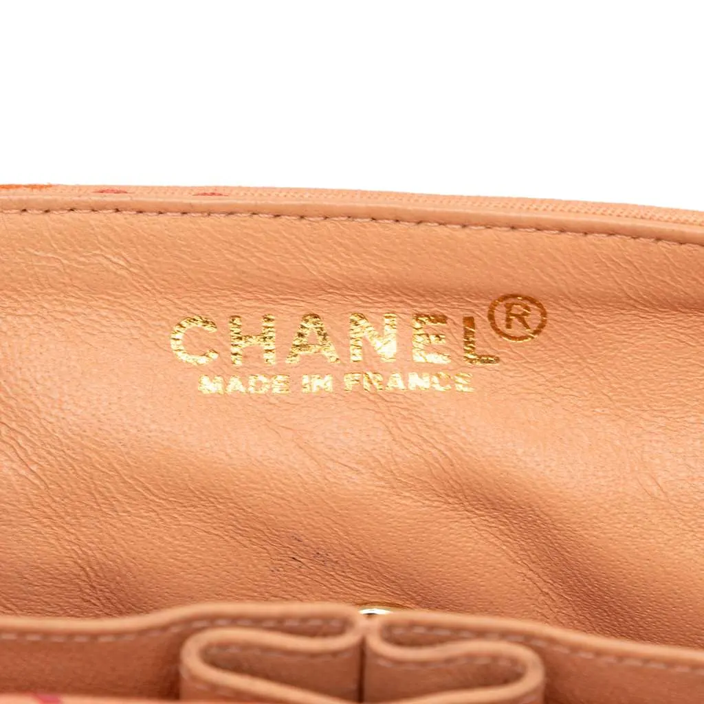 Chanel CC Chocolate Bar Canvas Logo East West Flap Pink Canvas Good - Box View