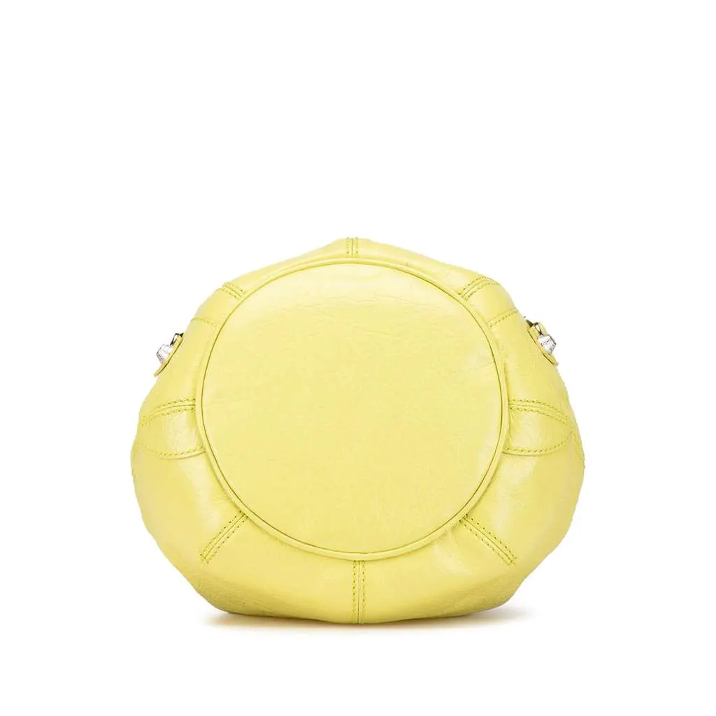 Balenciaga Lambskin Motocross Giant 12 Pompon Bag Yellow Leather Very good - Inside View