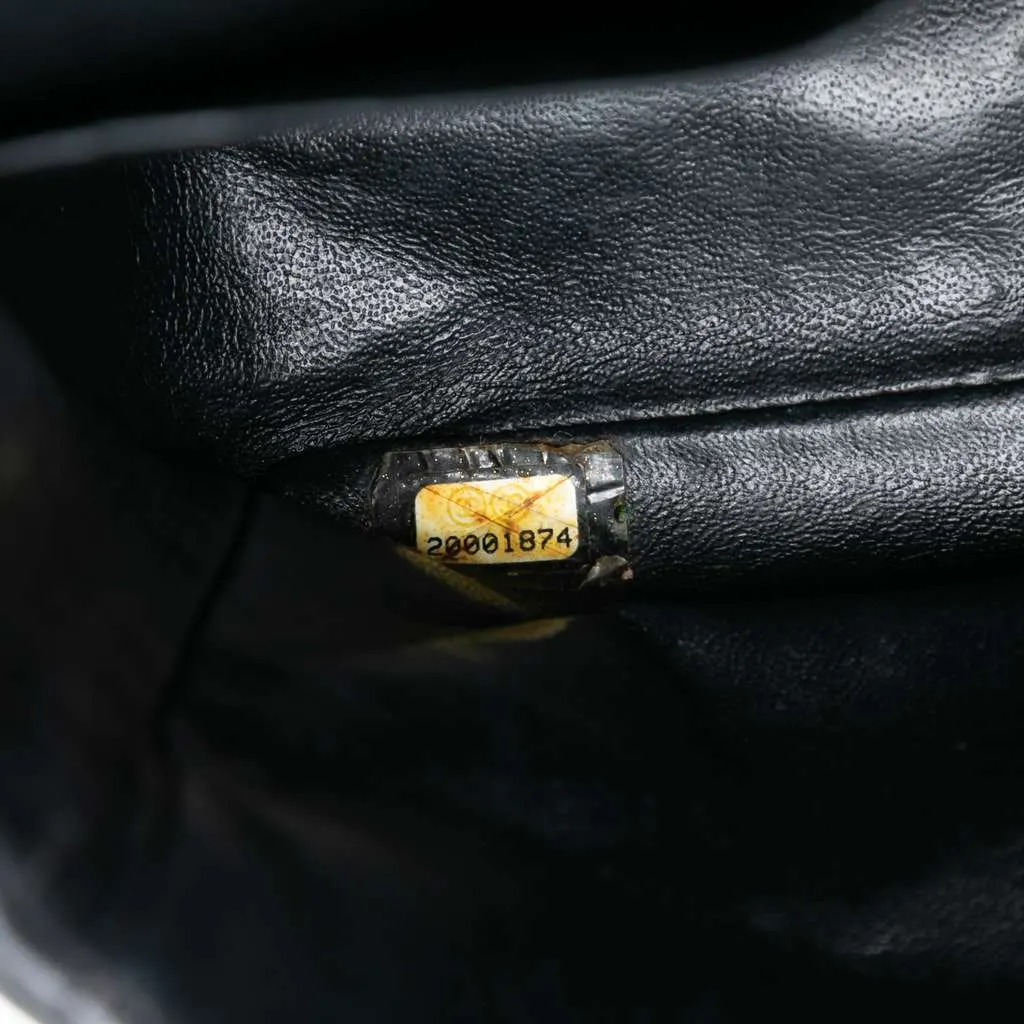 Chanel Medium Classic Patent Double Flap Black Leather Very good - Box View