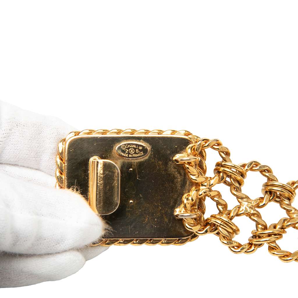 Chanel CC Gold Plated Double Layered Chain Belt Gold Metal Good condition - Inside View