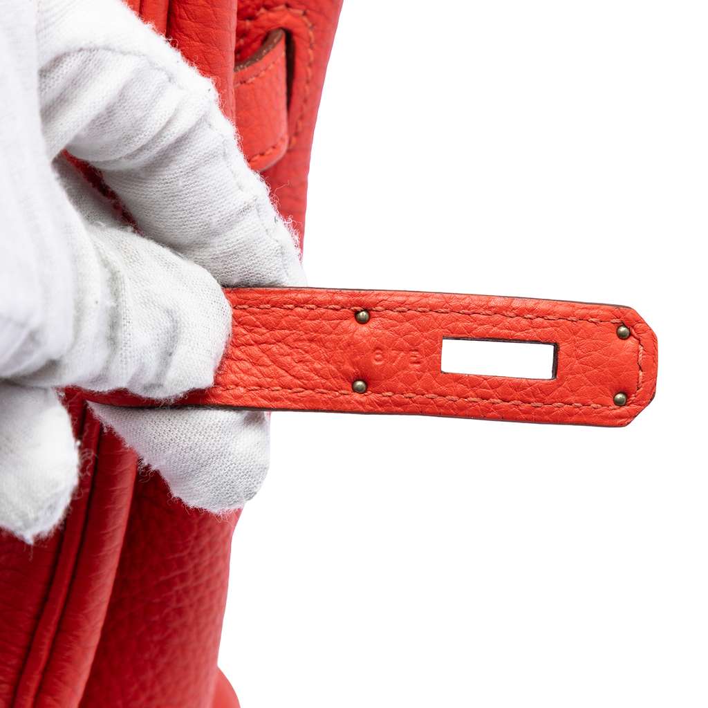 Hermès Togo Birkin Retourne 35 Red Leather Good condition - Box View