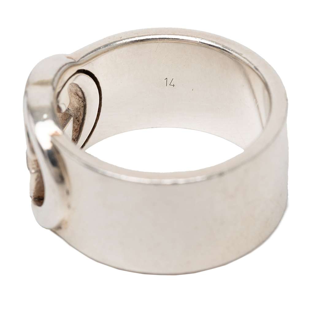 Gucci Sterling Silver Interlocking G Ring Silver Silver Good condition - Model View