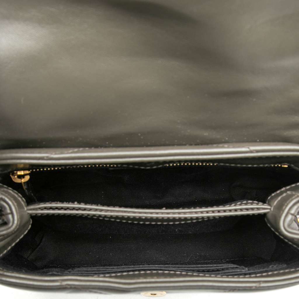 Saint Laurent Toy Matelasse Calfskin Monogram LouLou Crossbody Brown Leather Good condition - Model View