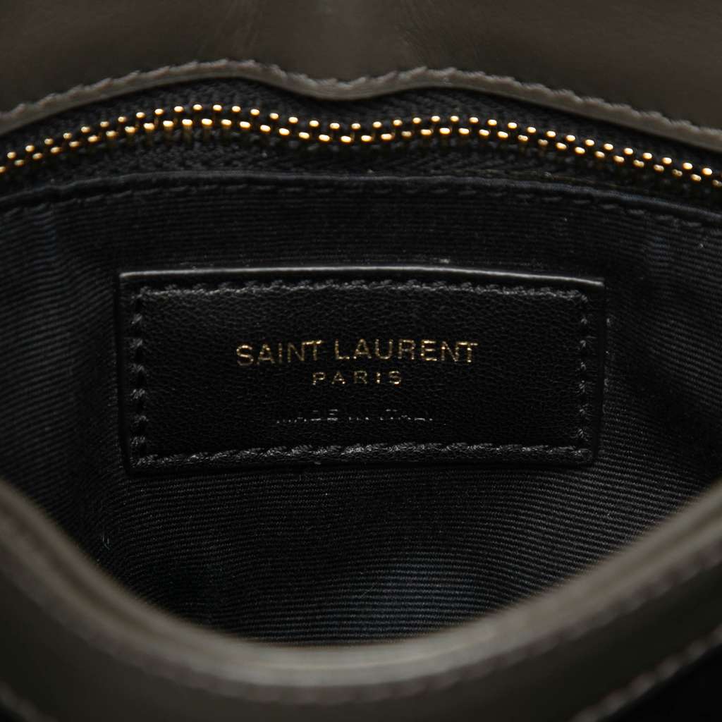Saint Laurent Toy Matelasse Calfskin Monogram LouLou Crossbody Brown Leather Good condition - Box View