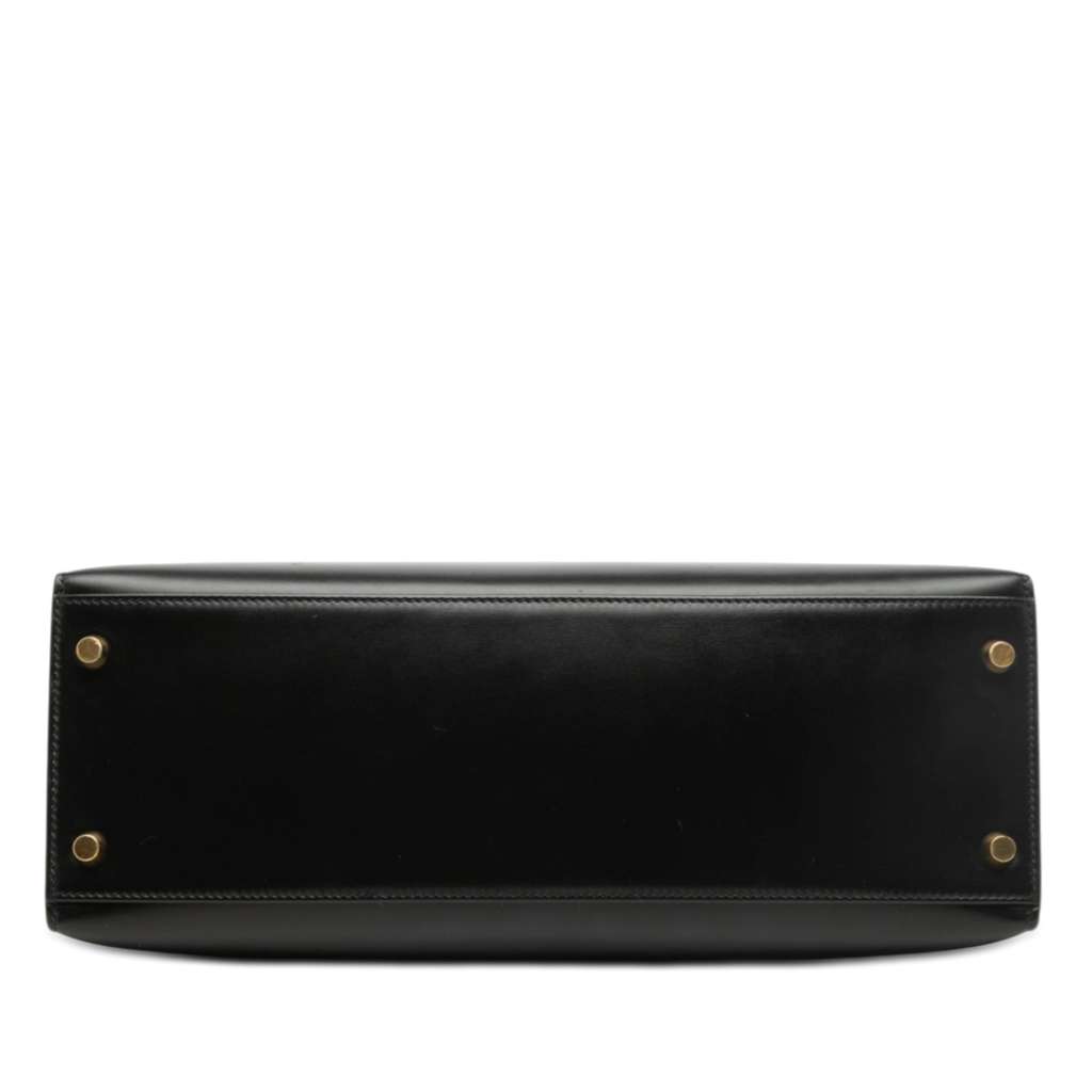 Hermès Box Calf Kelly Sellier 32 Black Leather Good condition - Inside View