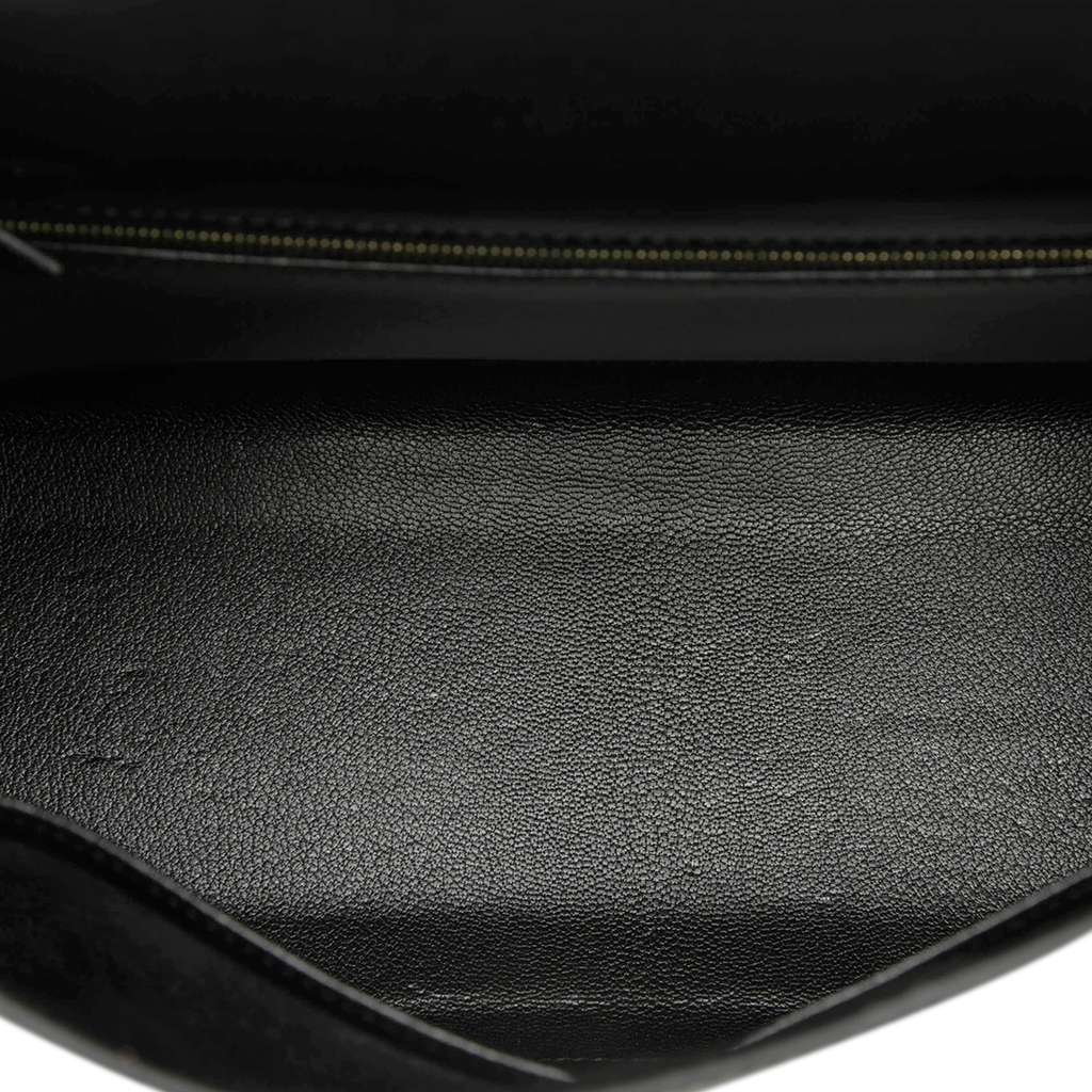 Hermès Box Calf Kelly Sellier 32 Black Leather Good condition - Model View