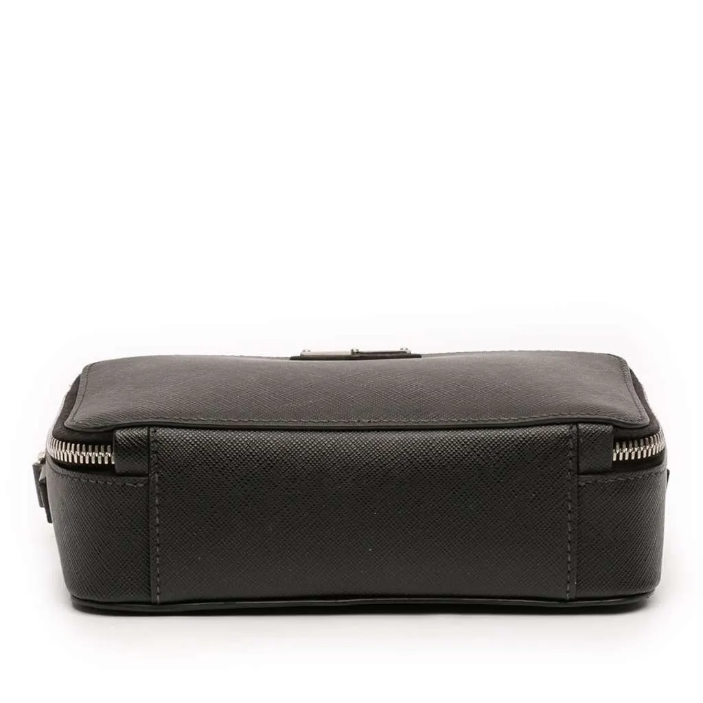 Prada Saffiano Brique Crossbody Black Leather Very good - Inside View