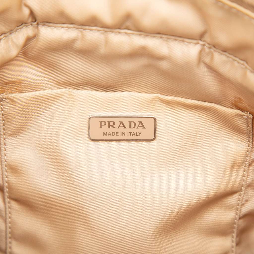 Prada Tessuto Gaufre Satchel Beige Good condition - Box View
