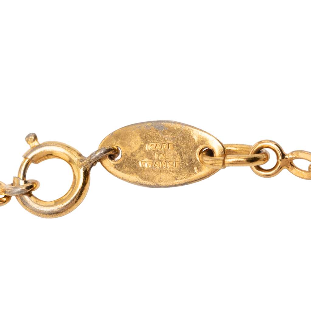 Chanel Gold Plated CC Pendant Necklace Gold Metal Good condition - Box View