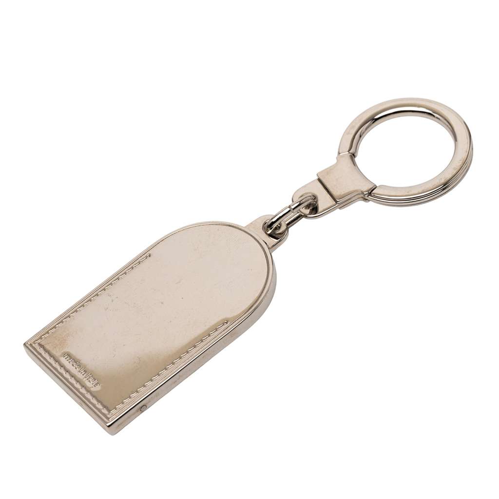Louis Vuitton Silver Metal Luggage Tag Key Holder Silver Metal Good condition - Back View