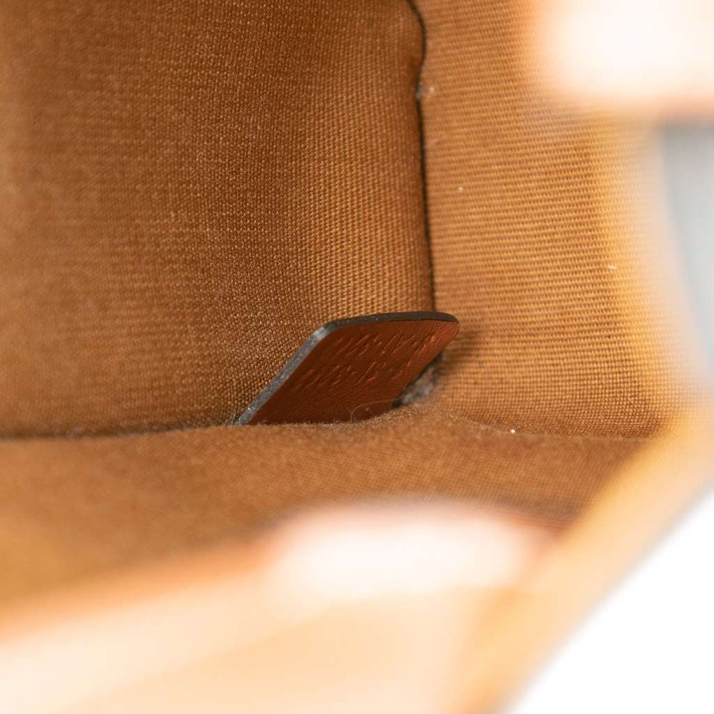 Celine Mini Triomphe Coated Canvas Vertical Cabas Satchel Brown Canvas Good condition - Box View