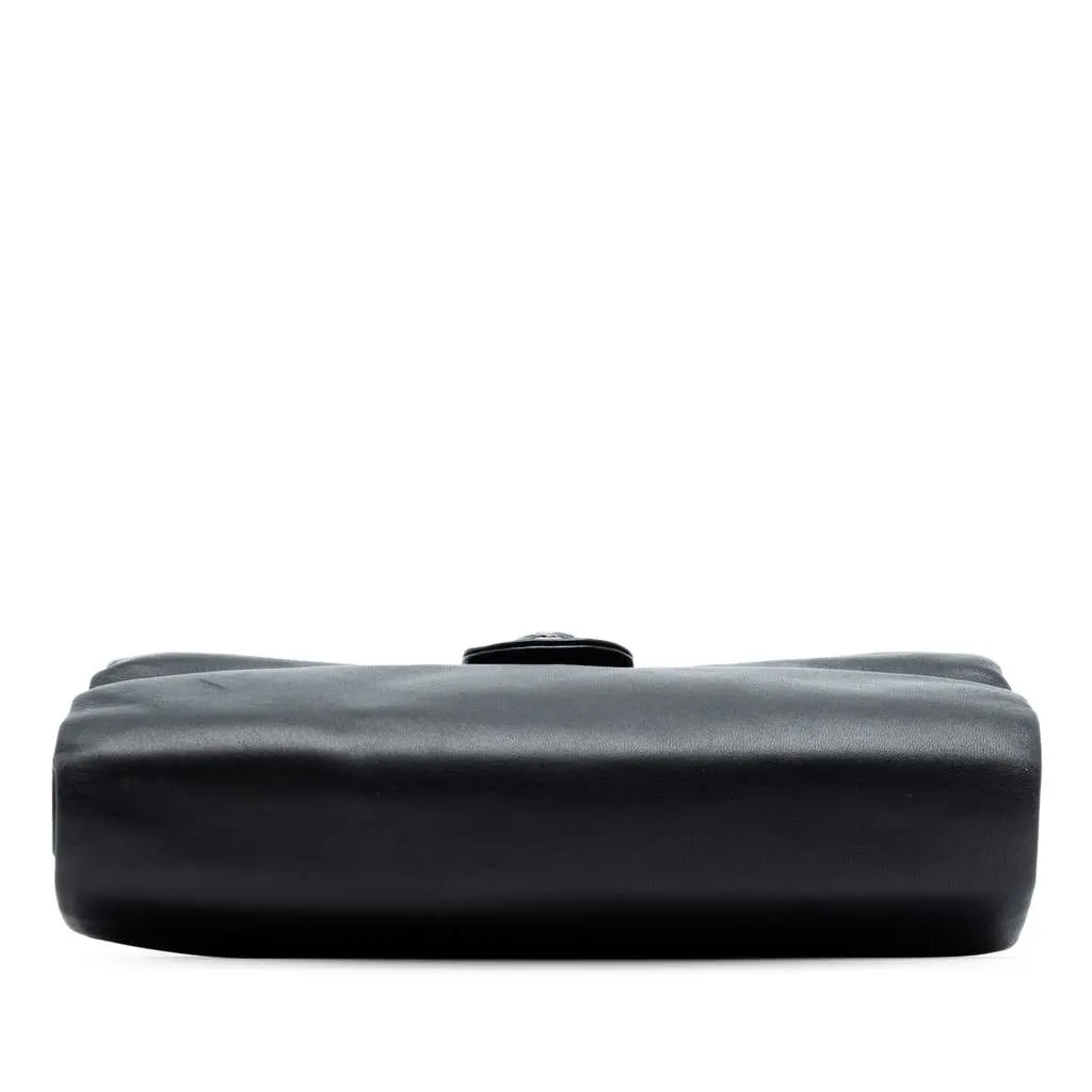 Chanel Lambskin Globe Emblem Clutch Black Leather Very good - Inside View