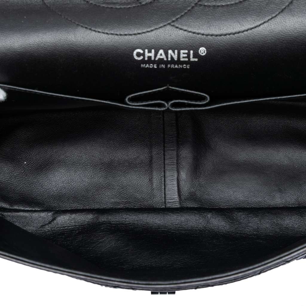 Chanel Quilted Aged Calfskin So Black Reissue 2.55 Double Flap 227 Black Leather Good condition - Model View
