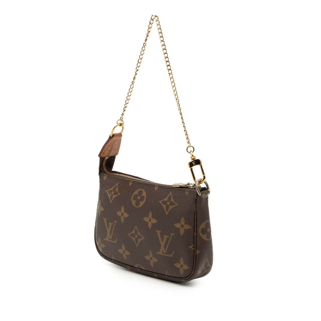 Louis Vuitton Monogram Mini Pochette Accessoires Brown Good condition - Back View