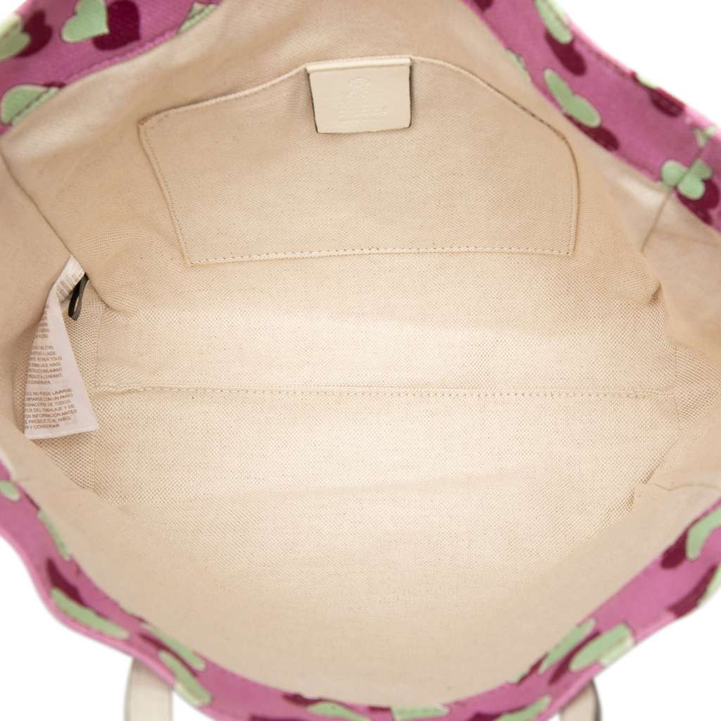 Gucci Kids Canvas Heartbeat Tote Pink Canvas Good condition - Model View