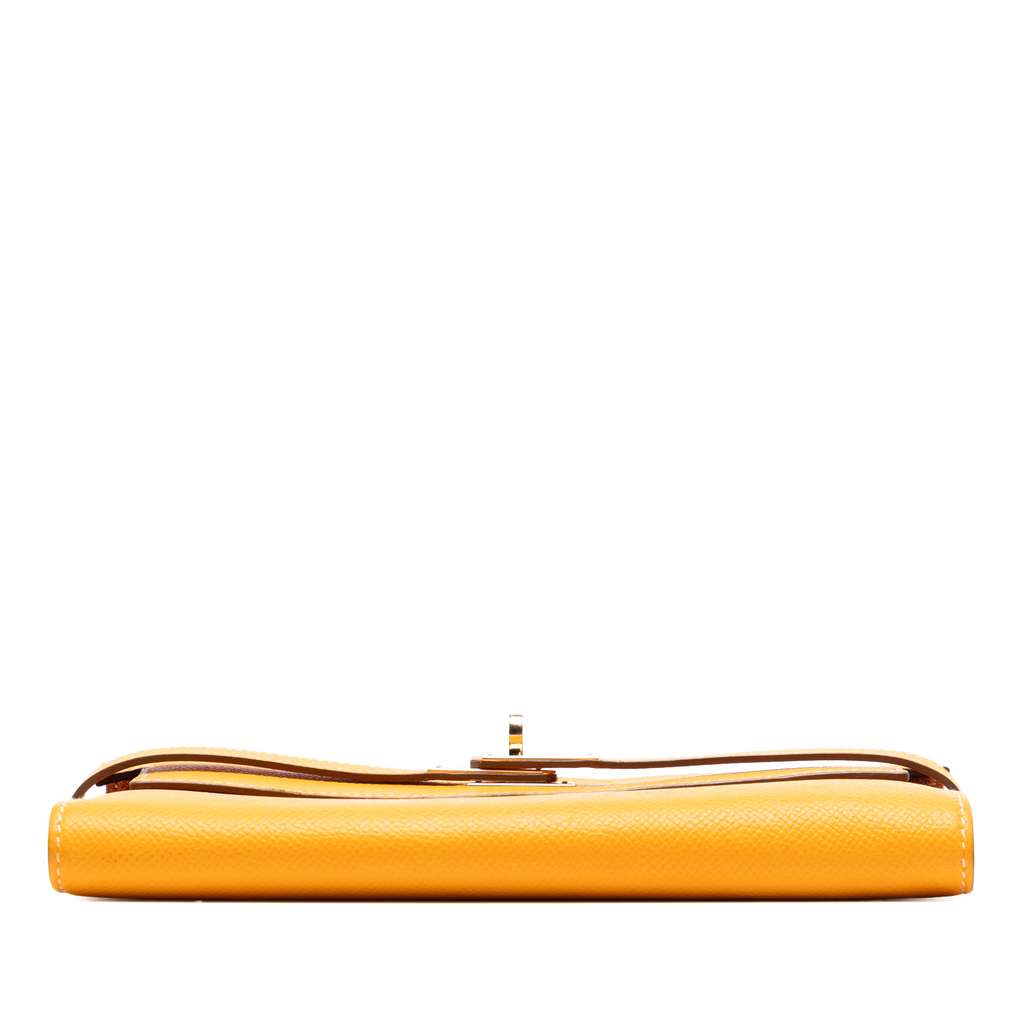 Hermès Epsom Kelly Longue Wallet Yellow Leather Good condition - Inside View
