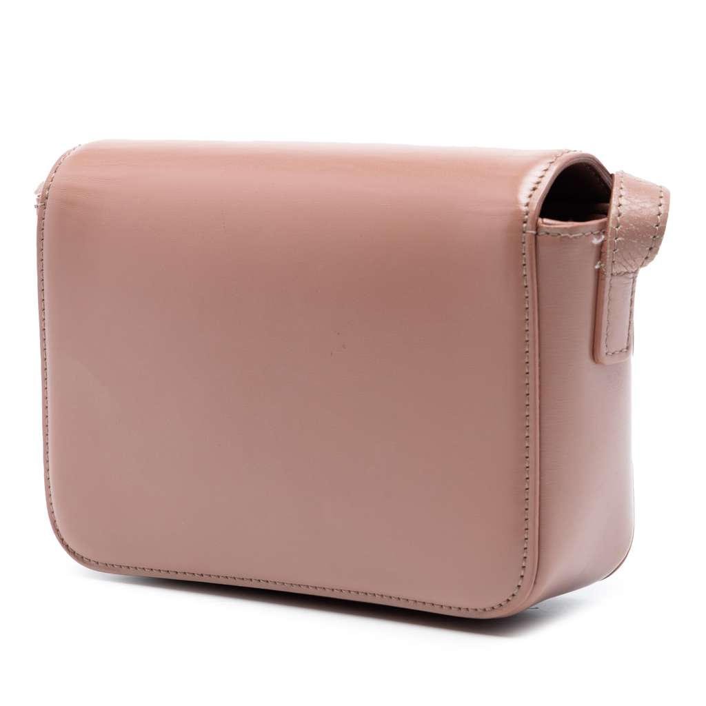 Celine Teen Shiny Calfskin Triomphe Crossbody Pink Leather Good condition - Back View