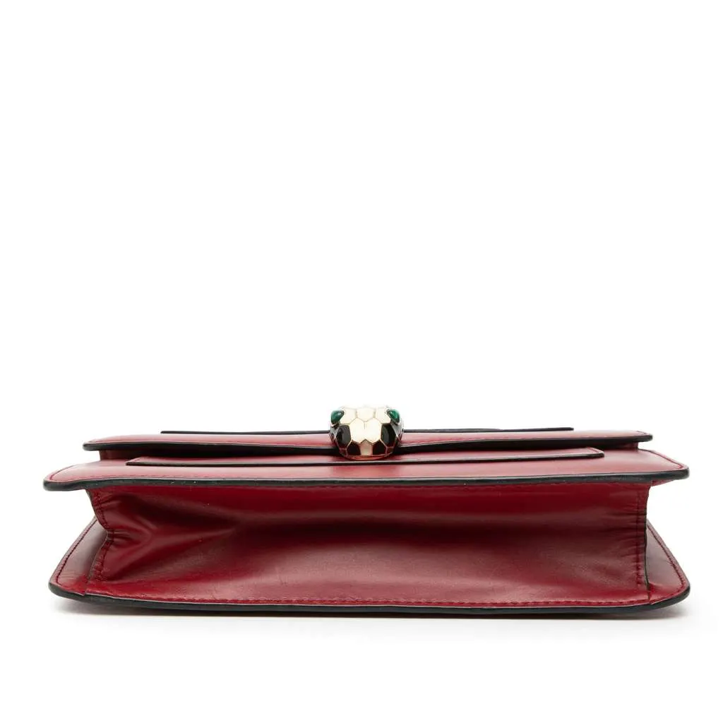 Bvlgari Leather Serpenti Forever Crossbody Red Leather Very good - Inside View