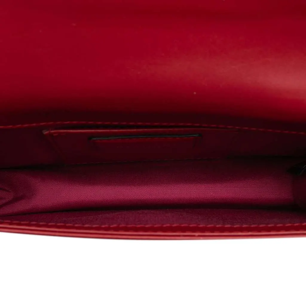 Bvlgari Leather Serpenti Forever Crossbody Red Leather Very good - Model View