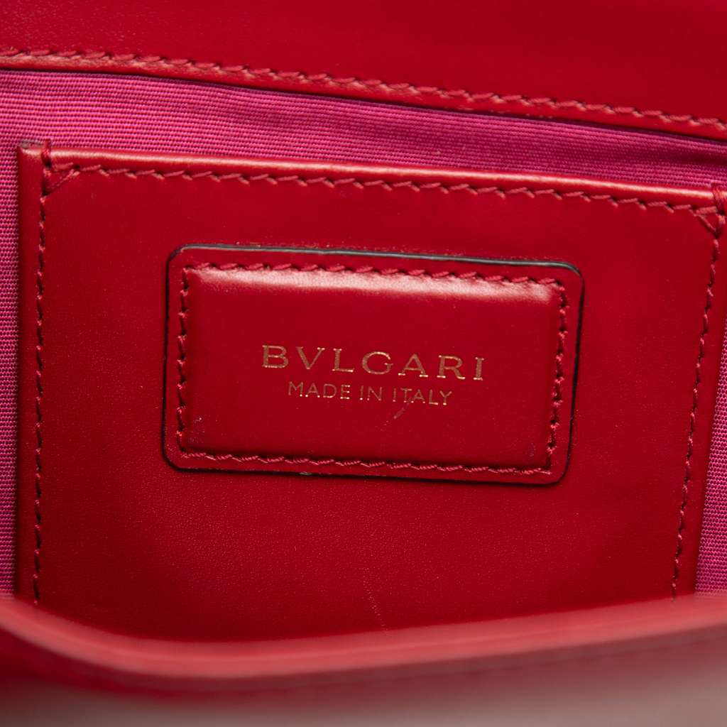 Bvlgari Leather Serpenti Forever Crossbody Red Leather Good condition - Box View