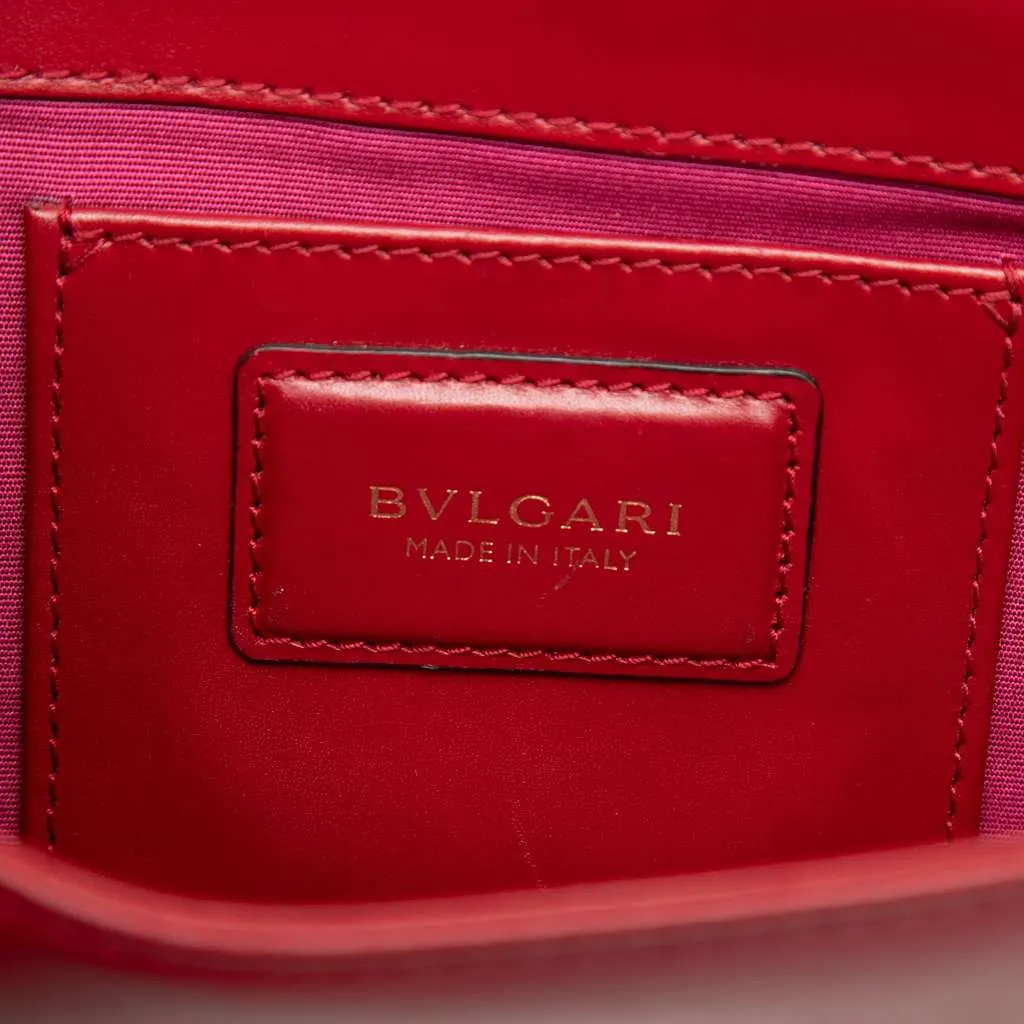 Bvlgari Leather Serpenti Forever Crossbody Red Leather Very good - Box View