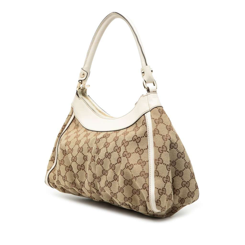 Gucci GG Canvas Abbey D Ring Handbag Beige Canvas Good condition - Back View