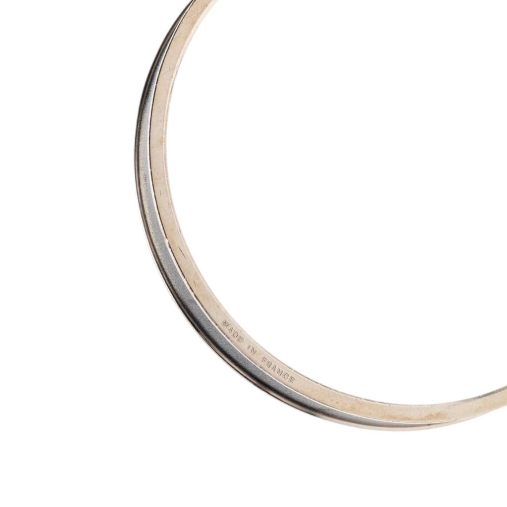 Hermès Palladium Plated Kelly H Lock Cadena Bracelet Black Metal Good condition - Box View