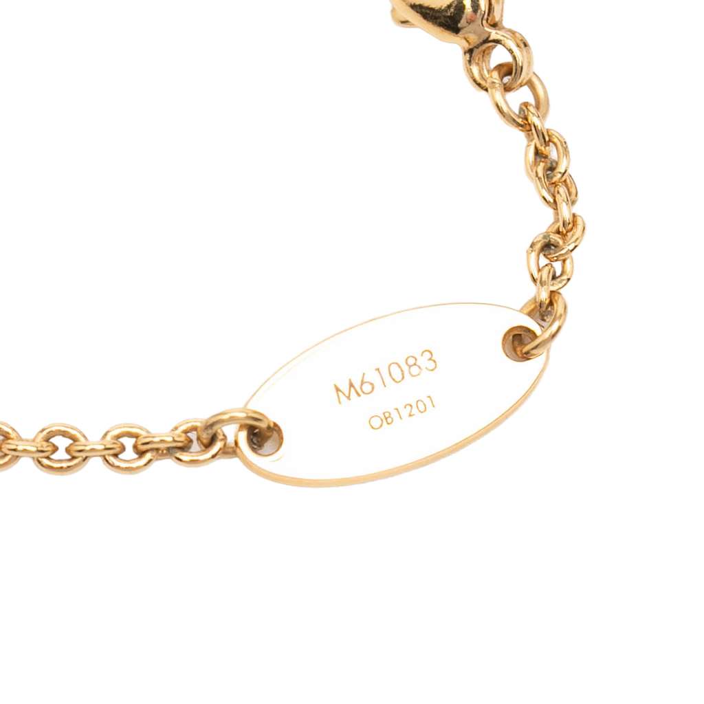 Louis Vuitton Gold Plated Essential V Necklace Gold Metal Good condition - Inside View