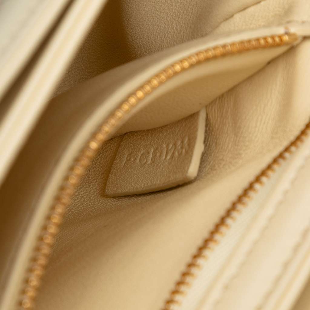 Celine Classique Shiny Calfskin Triomphe Crossbody Beige Leather Good condition - Box View