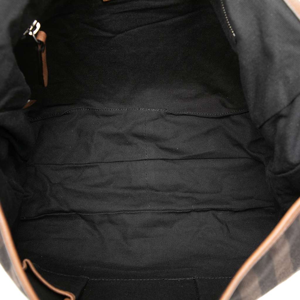 Burberry Smoke Check Canvas Messenger Bag Brown Canvas Good condition - Model View