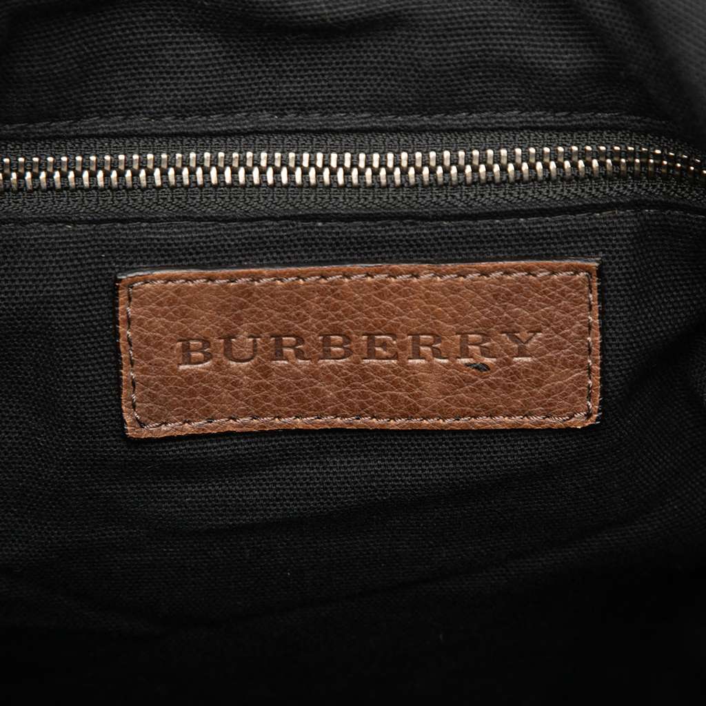 Burberry Smoke Check Canvas Messenger Bag Brown Canvas Good condition - Box View