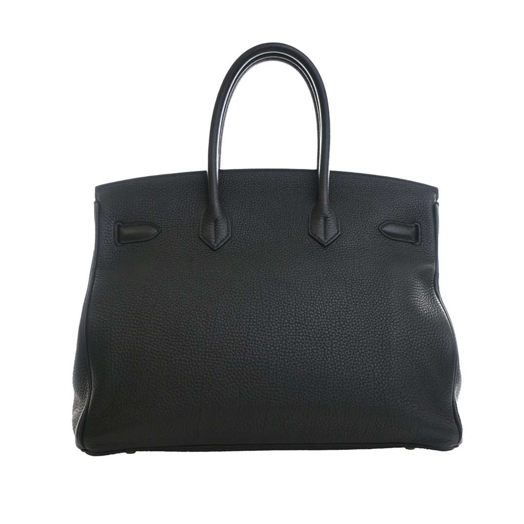 Hermès Togo Birkin Retourne 35 Black Leather Good condition - Back View