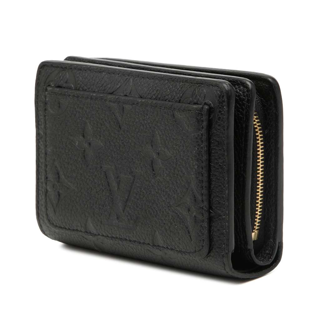 Louis Vuitton Monogram Empreinte Clea Wallet Black Leather Good condition - Back View