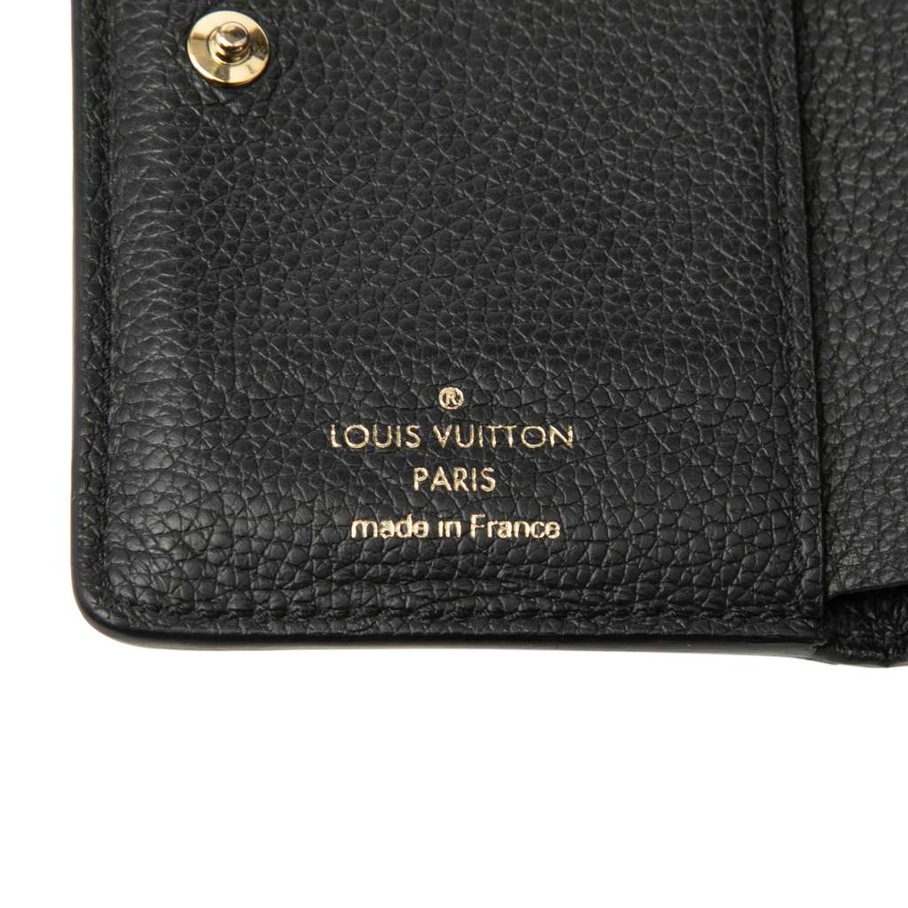 Louis Vuitton Monogram Empreinte Clea Wallet Black Leather Good condition - Box View