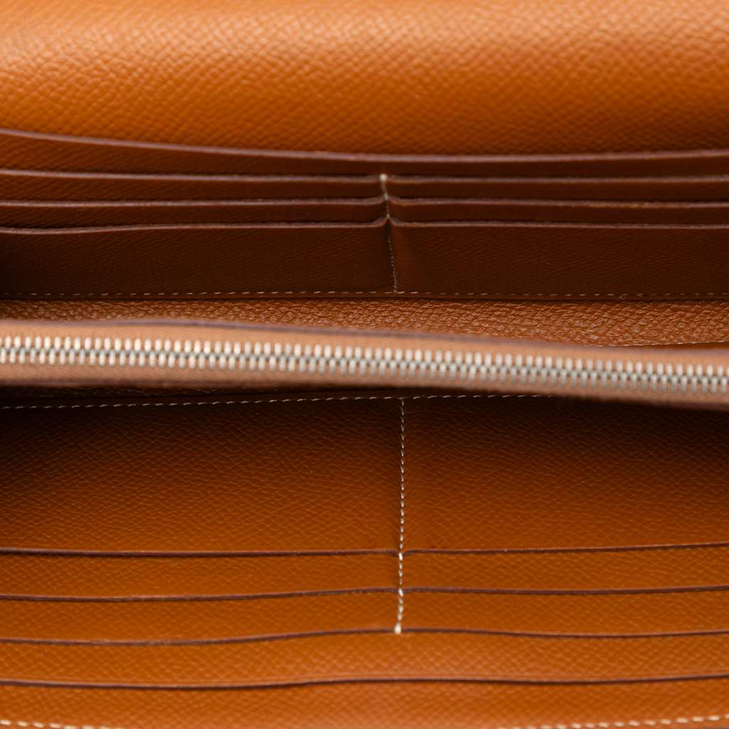Hermès Epsom Kelly Longue Wallet Brown Leather Good condition - Model View