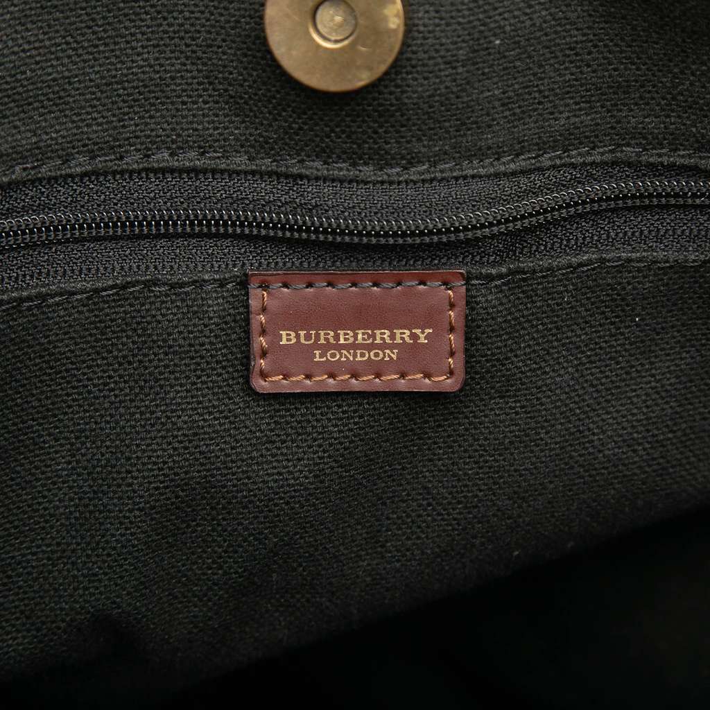 Burberry Haymarket Check Coated Canvas Tote Beige Canvas Good condition - Box View