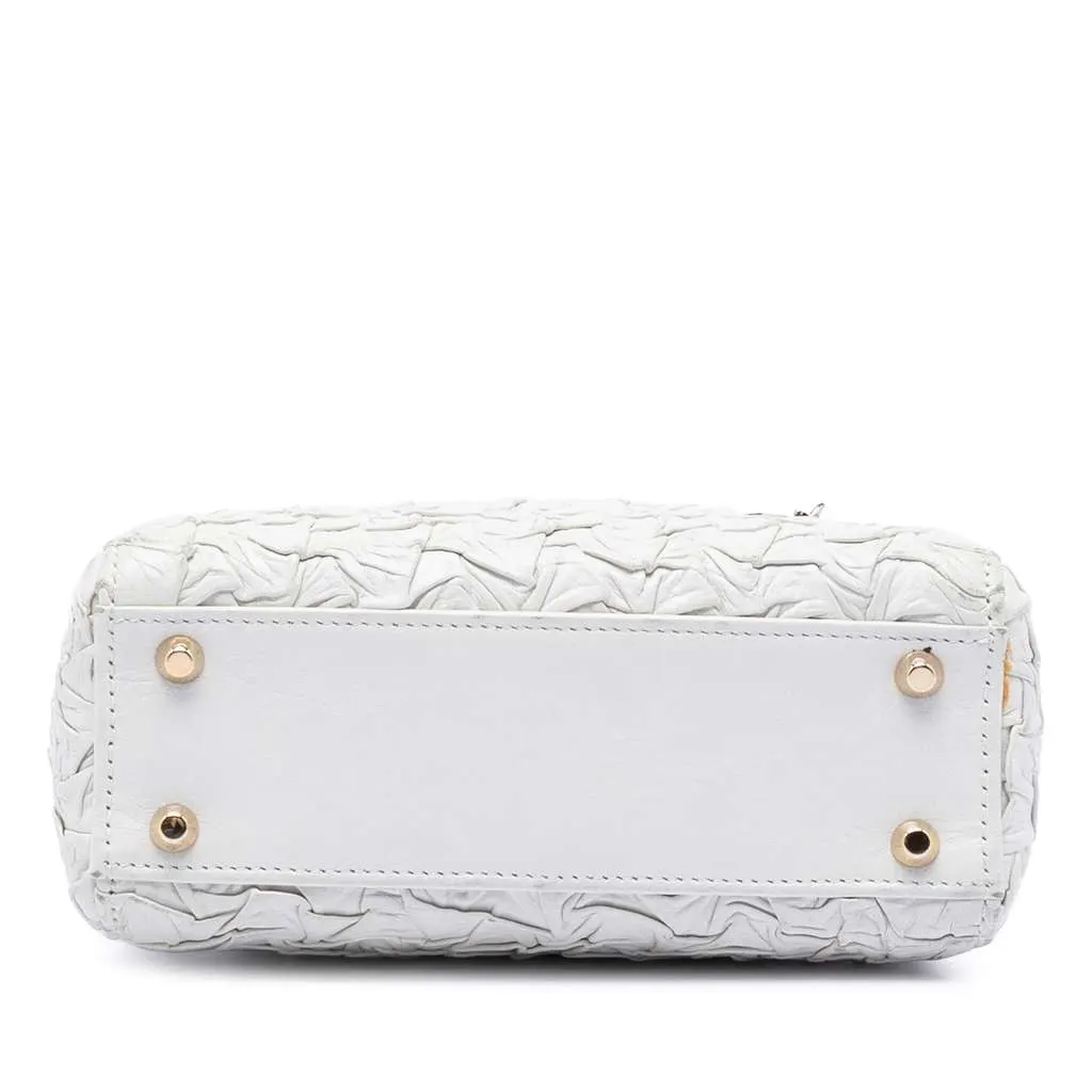 Dior Mini Wavy Crinkled Lambskin Lady Dior White Leather Very good - Inside View