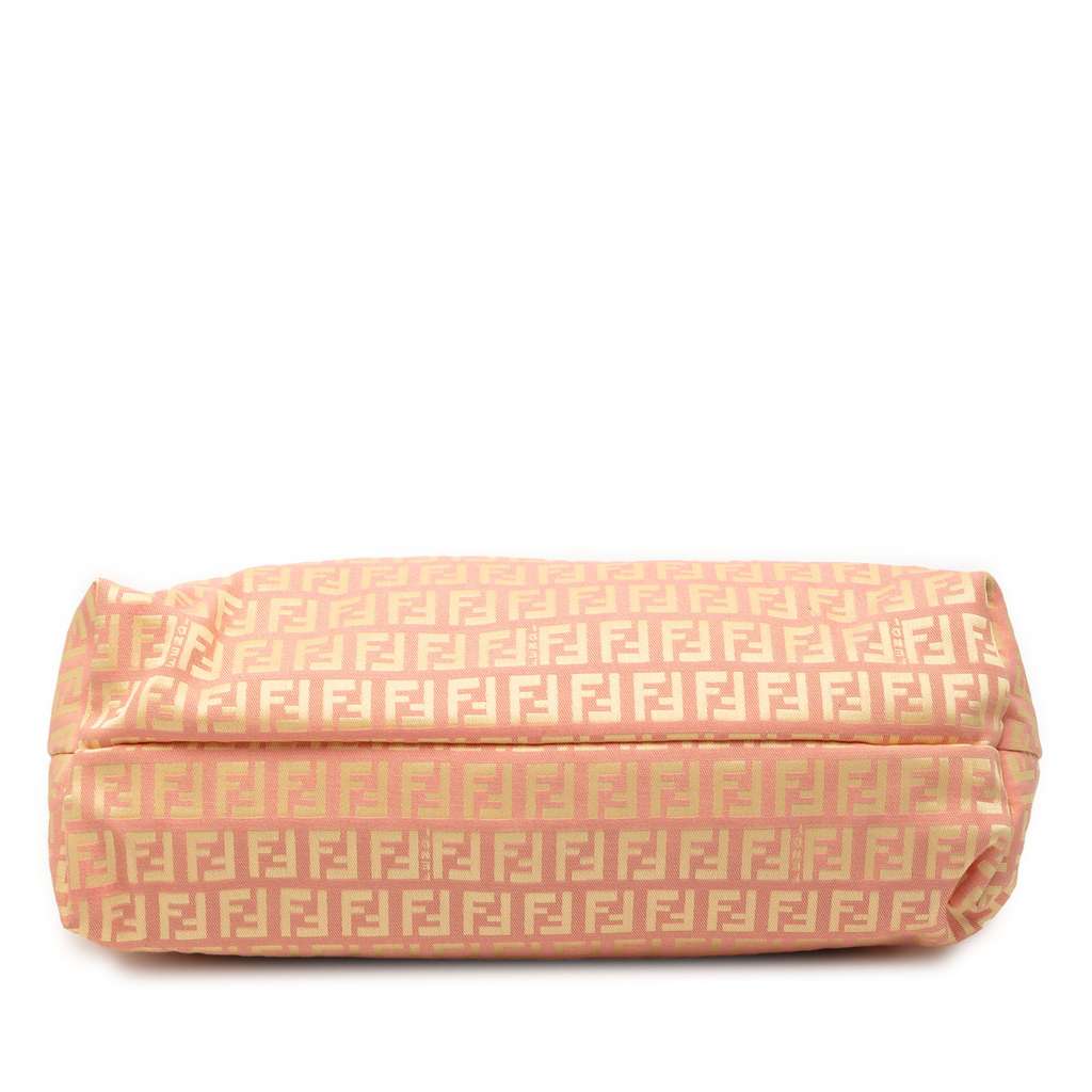 Fendi Small Zucchino Canvas Tote Pink Canvas Good condition - Inside View