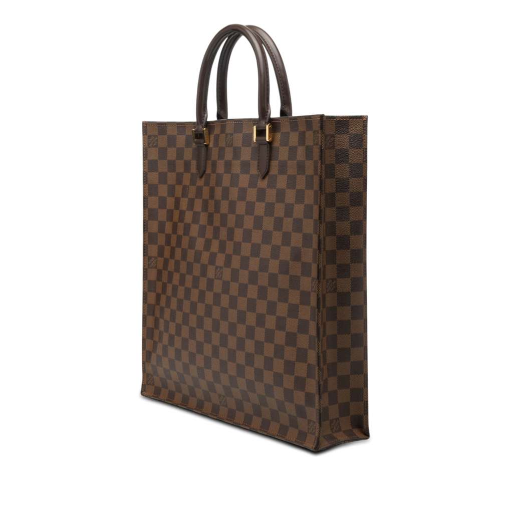 Louis Vuitton Damier Ebene Sac Plat Brown Good condition - Back View