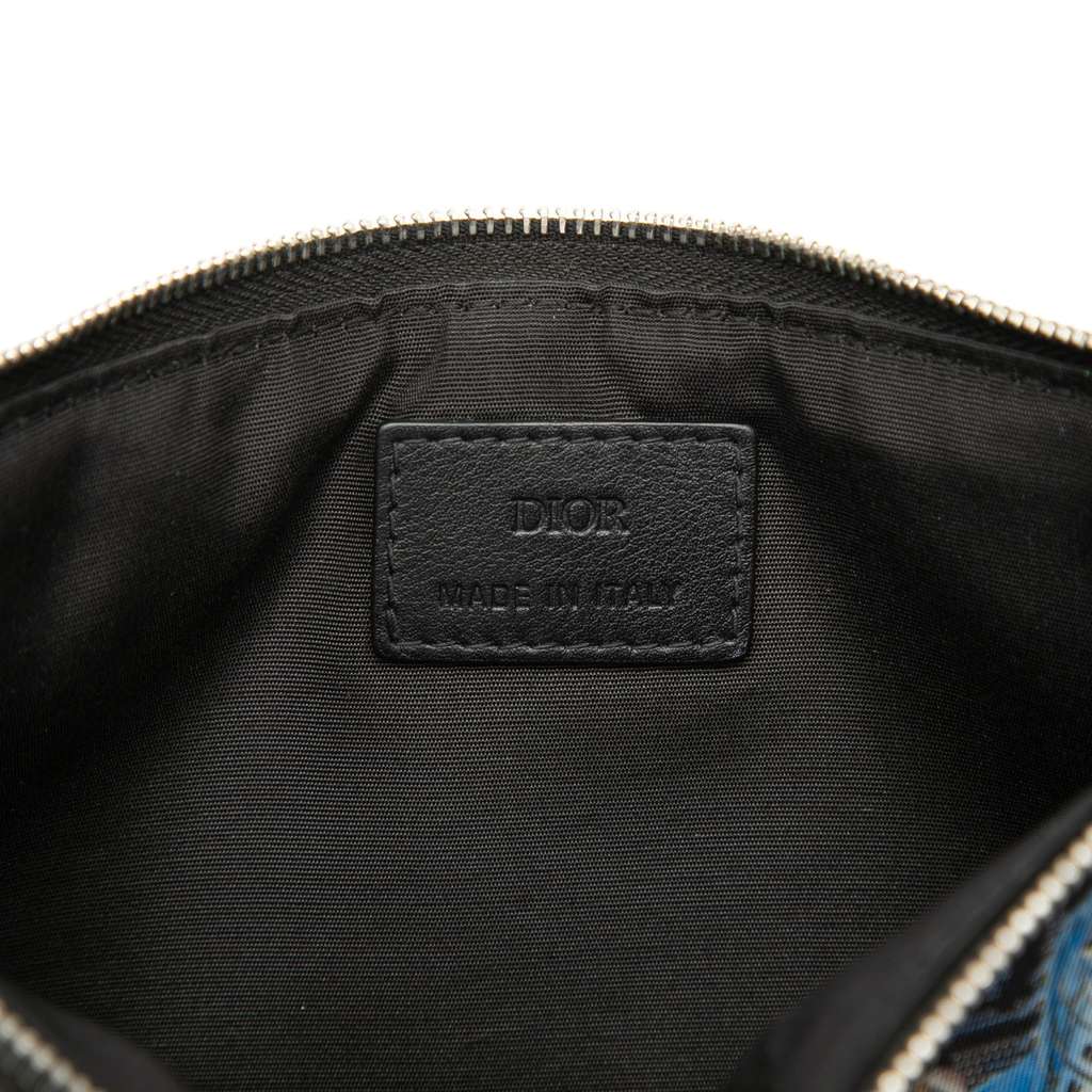 Dior Hajime Sorayama Oblique Nylon Safari Clutch Blue Good condition - Box View