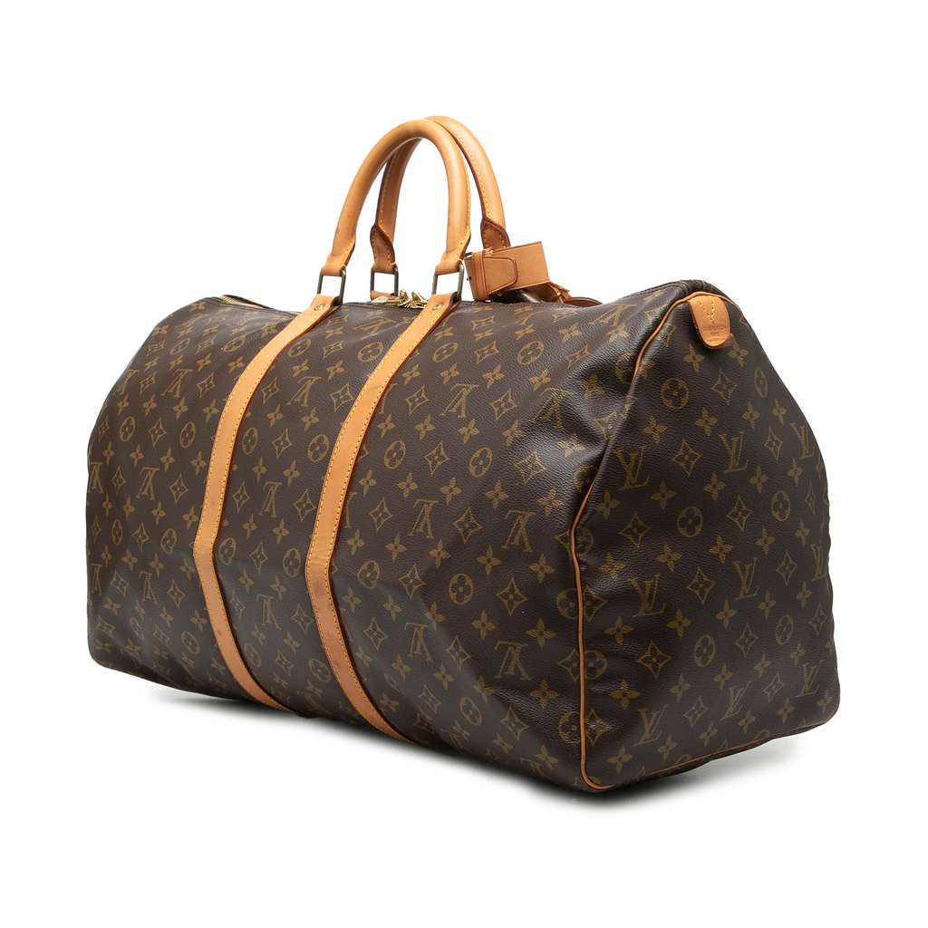 Louis Vuitton Monogram Keepall 55 Brown Good condition - Back View