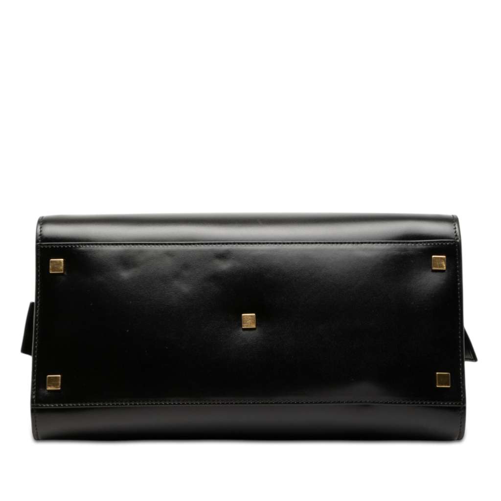 Saint Laurent Medium Smooth Calfskin Monogram Uptown Satchel Black Leather Good condition - Inside View