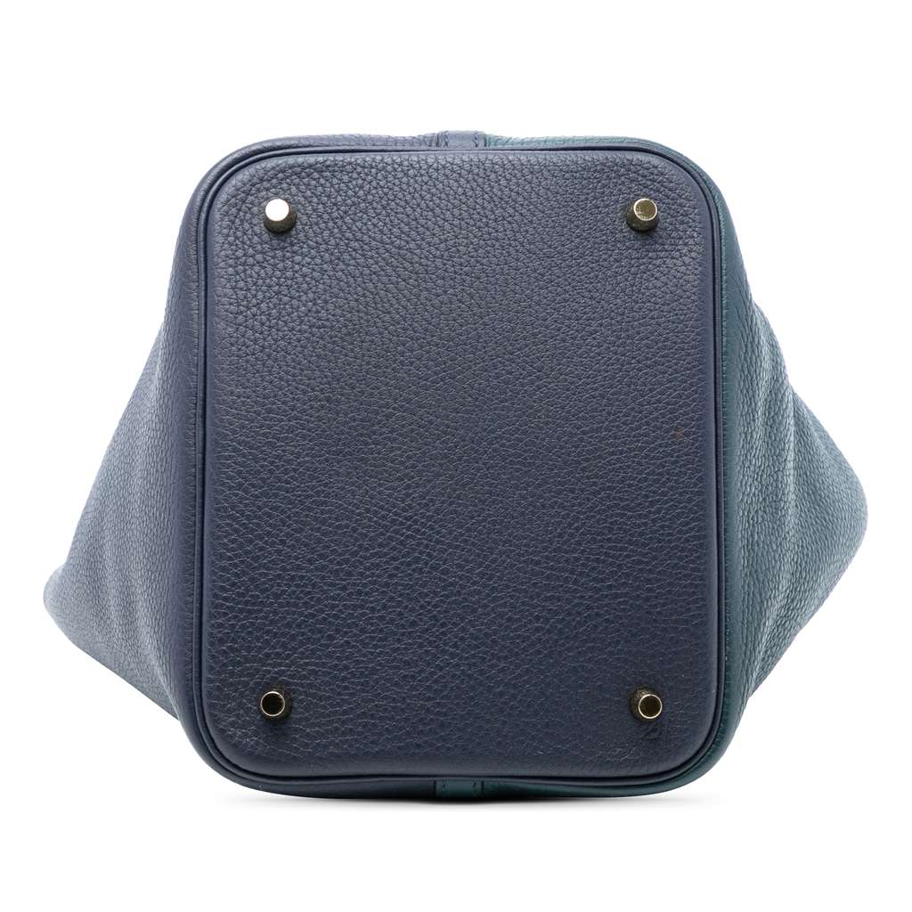 Hermès Bicolor Clemence Picotin Lock 22 Blue Leather Good condition - Inside View